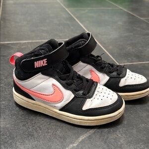 Nike Kids Sneakers - Black, White, and Pink